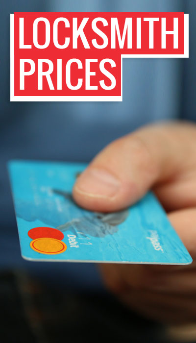 Locksmith Prices - Using Debit Or Credit Card