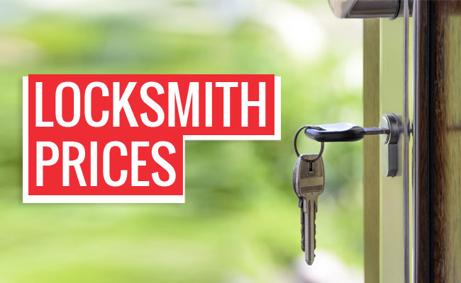 Locksmith Prices - Open Door Showing Door Handle and Keys
