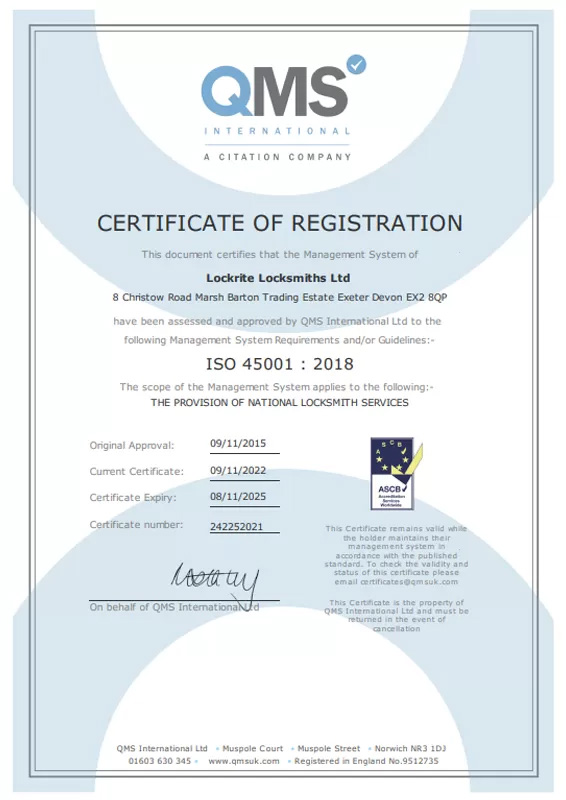 ISO 145001 Certification