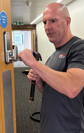 LockRite Esher Locksmith Installing New Code Lock