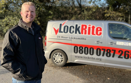 Woodford Green Locksmith Stood With LockRite Van