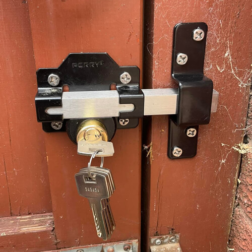 Secure gate door lock installation by LockRite Gate door lock installation