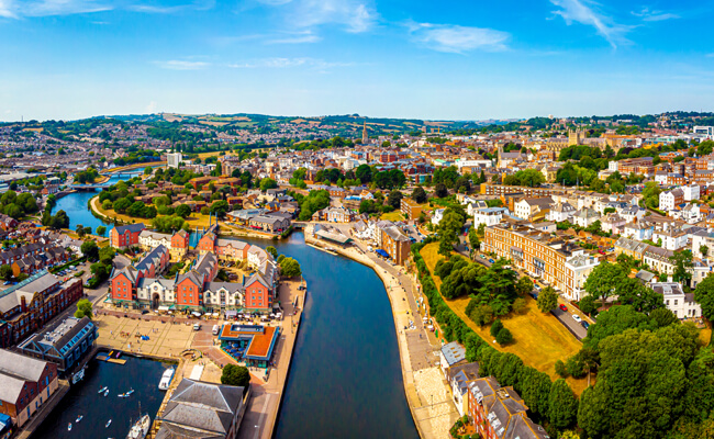 Exeter Quay Aerial View
