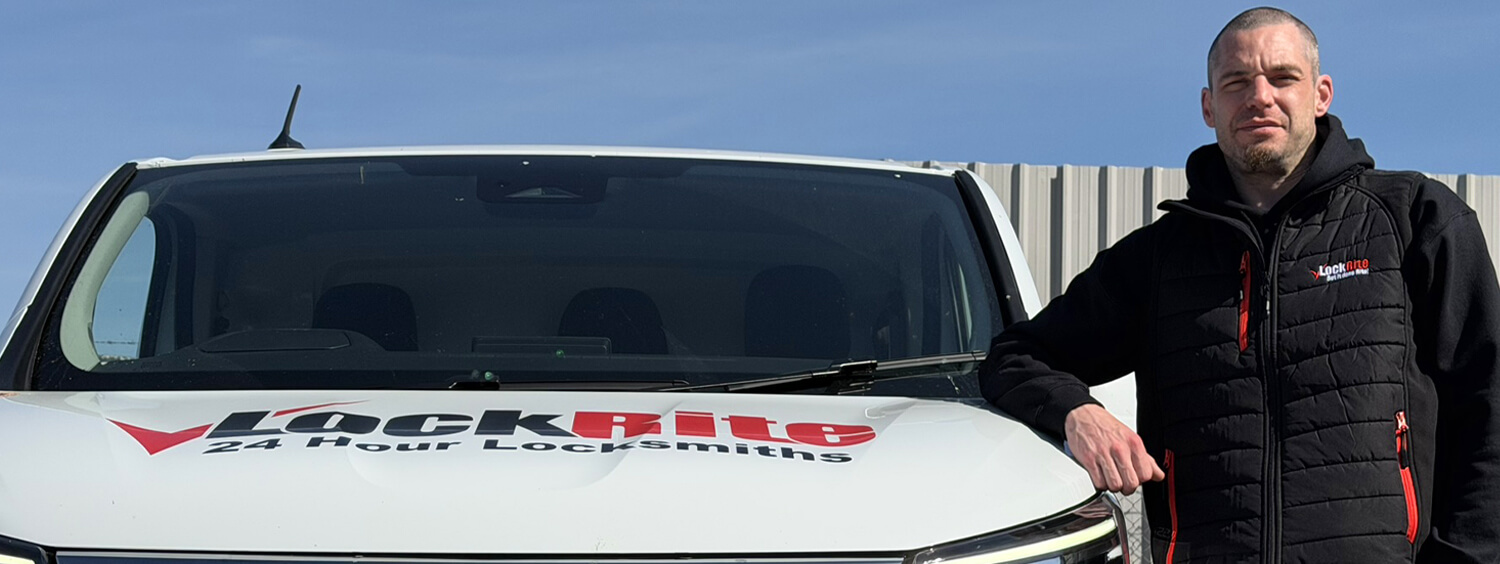 Bourne End locksmith stood beside LockRite branded van
